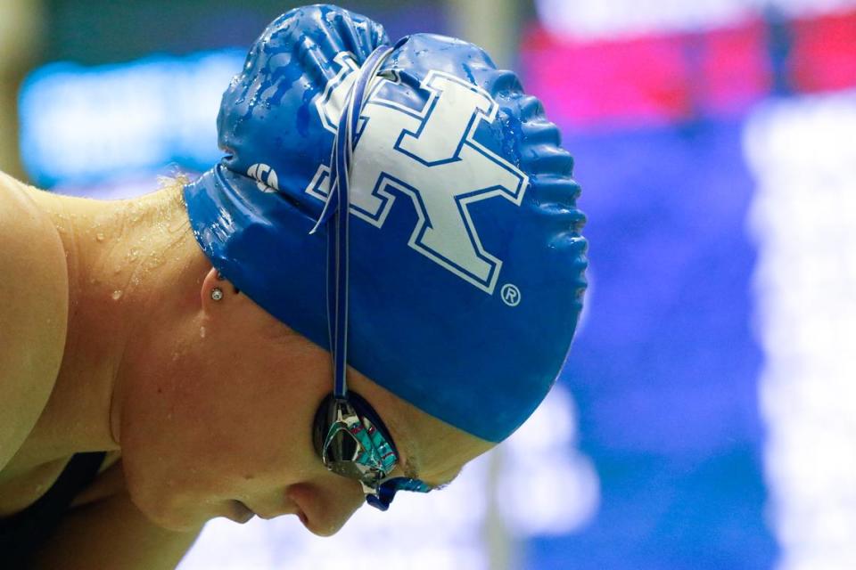 University of Kentucky swimmer Riley Gaines at the 2019 SEC Swimming and Diving Championships.