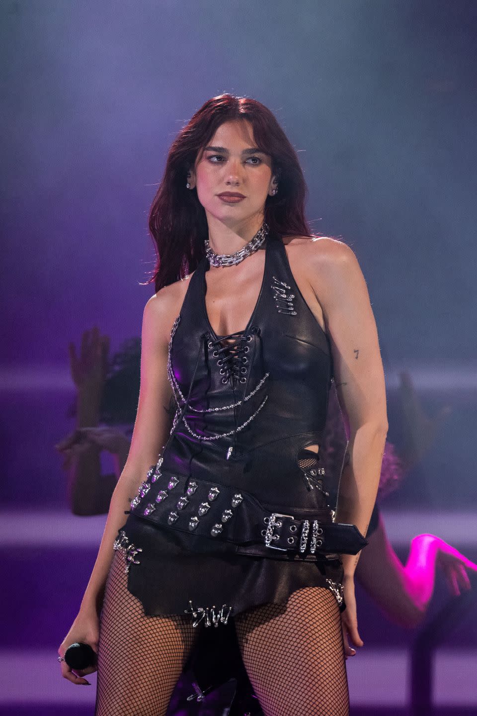 glastonbury, england june 28 dua lipa headlines the pyramid stage during day three of glastonbury festival 2024 at worthy farm, pilton on june 28, 2024 in glastonbury, england founded by michael eavis in 1970, glastonbury festival features around 3,000 performances across over 80 stages renowned for its vibrant atmosphere and iconic pyramid stage, the festival offers a diverse lineup of music and arts, embodying a spirit of community, creativity, and environmental consciousness photo by harry durrantgetty images