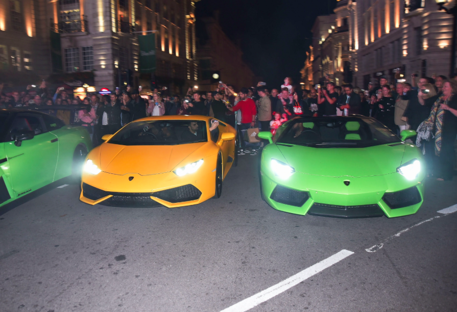 London's streets clogged up by supercars as their rich owners arrive for  the summer