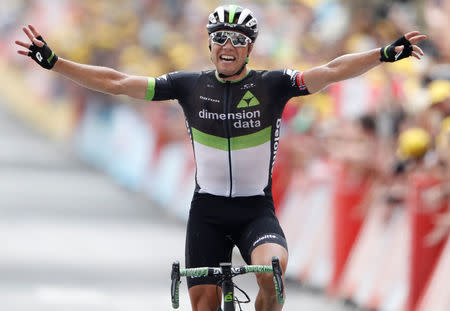 Cycling - The 104th Tour de France cycling race - The 222.5-km Stage 19 from Embrun to Salon-de-Provence, France - July 21, 2017 - Dimension Data rider Edvald Boasson Hagen of Norway wins the stage. REUTERS/Christian Hartmann