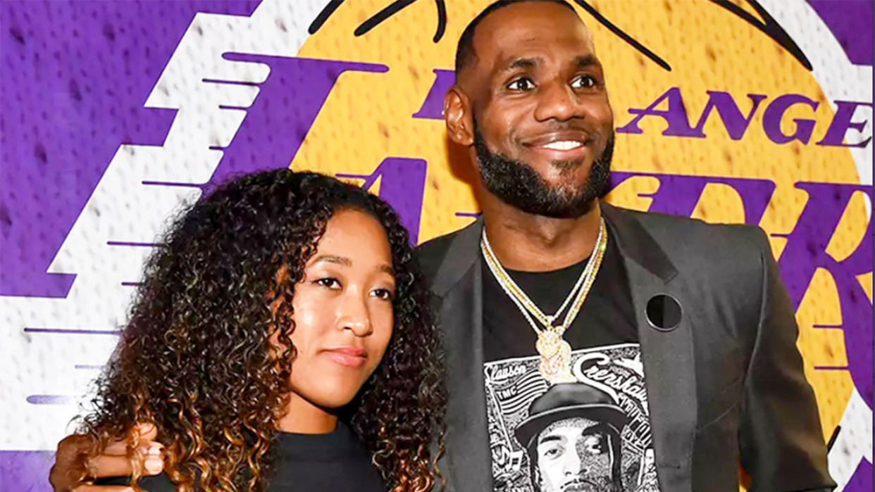 Pictured left to right, sporting superstars and business partners Naomi Osaka and LeBron James.