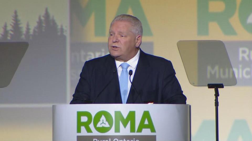Premier Doug Ford told attendees at the Rural Ontario Municipal Association conference Monday that the province is making available funding for housing-enabling infrastructure such as sewers and roads to all municipalities.