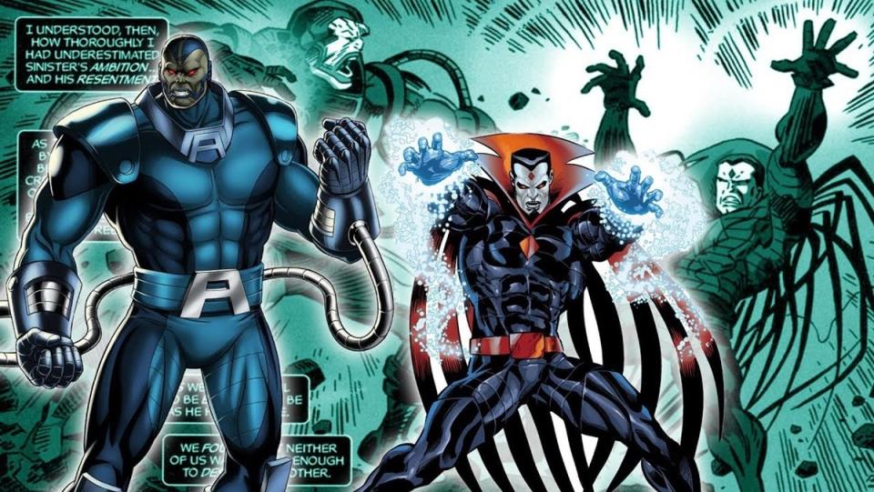 Apocalypse battles his creation, Mister Sinister, in the pages of Marvel Comics.