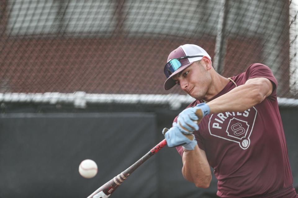 Sinton's Rylan Galvan earned District 26-4A MVP honors by hitting an astounding .456 with five doubles, six triples, nine home runs and 42 RBIs this season. The future Longhorn played in Saturday's THSBCA's all-star game at Dell Diamond.