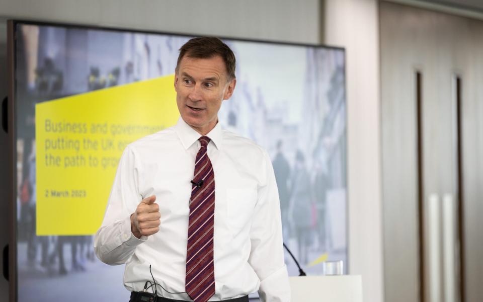 Jeremy Hunt is expected to keep the energy price guarantee at present levels for another three months - Zara Farrar / HM Treasury