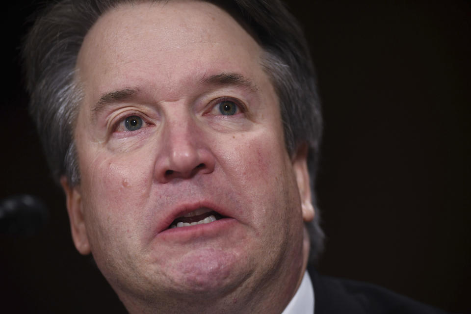 Supreme court nominee Brett Kavanaugh testifies before the Senate Judiciary Committee. (Photo: Saul Loeb/pool photo via AP)