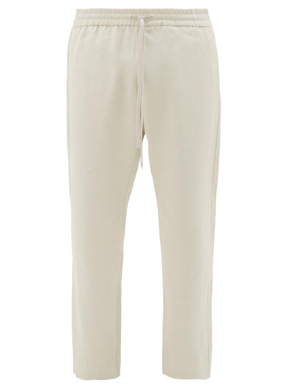 Bativoga Drawstring-Waist Faille Trousers