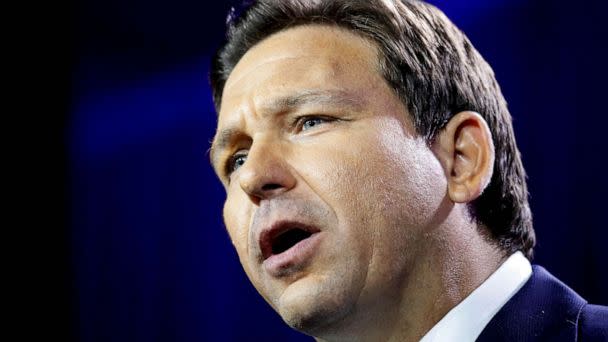 PHOTO: FILE - Republican Florida Governor Ron DeSantis speaks in Tampa, Fl., Nov. 8, 2022. (Marco Bello/Reuters,FILE)