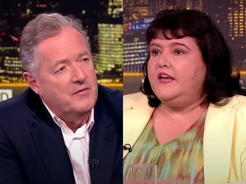 Piers Morgan and Fiona Harvey on "Piers Morgan Uncensored."