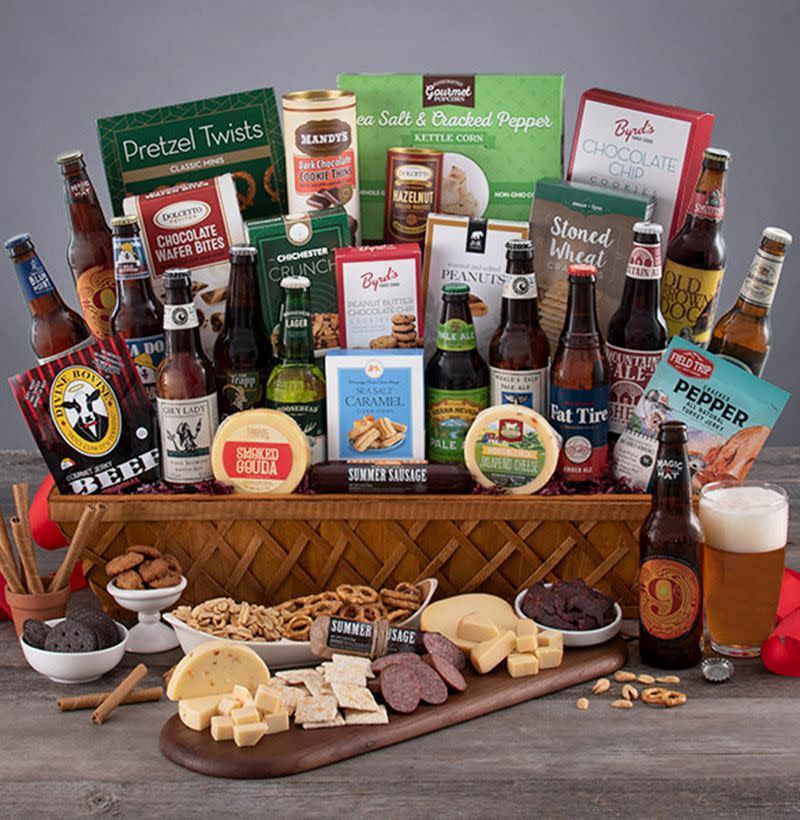 <p><strong>Gourmet Gift Baskets</strong></p><p>gourmetgiftbaskets.com</p><p><strong>$224.99</strong></p><p><a href="https://go.redirectingat.com?id=74968X1596630&url=https%3A%2F%2Fwww.gourmetgiftbaskets.com%2FThe-Beer-Advocates-Gift-Basket.asp&sref=https%3A%2F%2Fwww.esquire.com%2Flifestyle%2Fg29418091%2Fgift-baskets-for-men%2F" rel="nofollow noopener" target="_blank" data-ylk="slk:Shop Now" class="link ">Shop Now</a></p><p>For the guy who always orders the flight of <a href="https://www.esquire.com/food-drink/drinks/g22854453/best-beer-gift-ideas/" rel="nofollow noopener" target="_blank" data-ylk="slk:beer" class="link ">beer</a> instead of just one draft. The more bottles the merrier, right?</p>