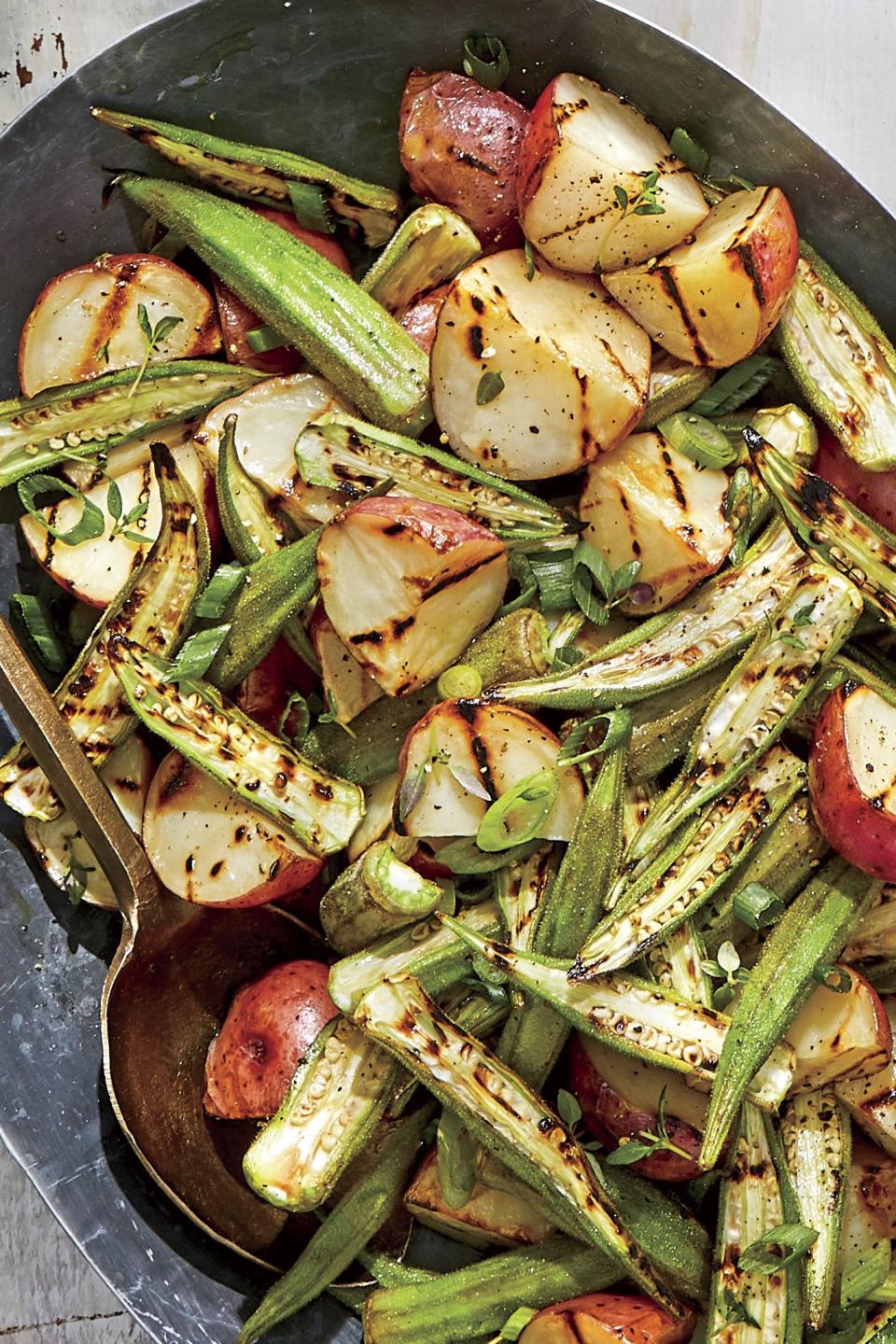 Charred Potato-Okra Salad