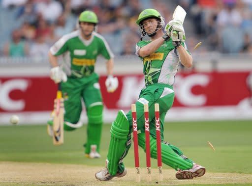 George Bailey (R), pictured here in December 2011, joined the international squad in Brisbane on Saturday as cover in the absence of Michael Clarke