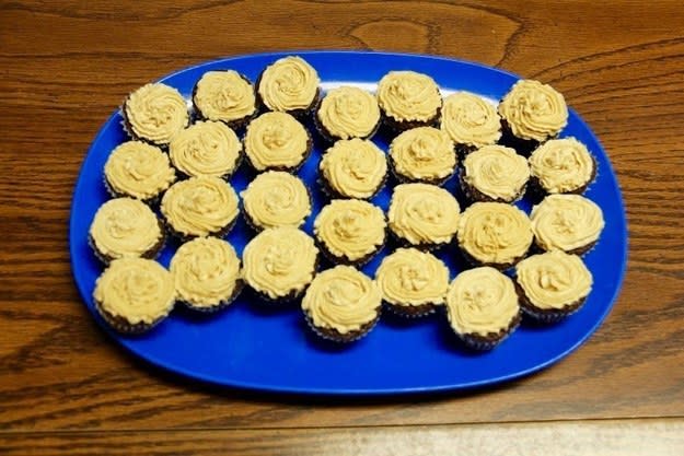 Mini Reese’s Peanut Butter Brownie Cupcakes