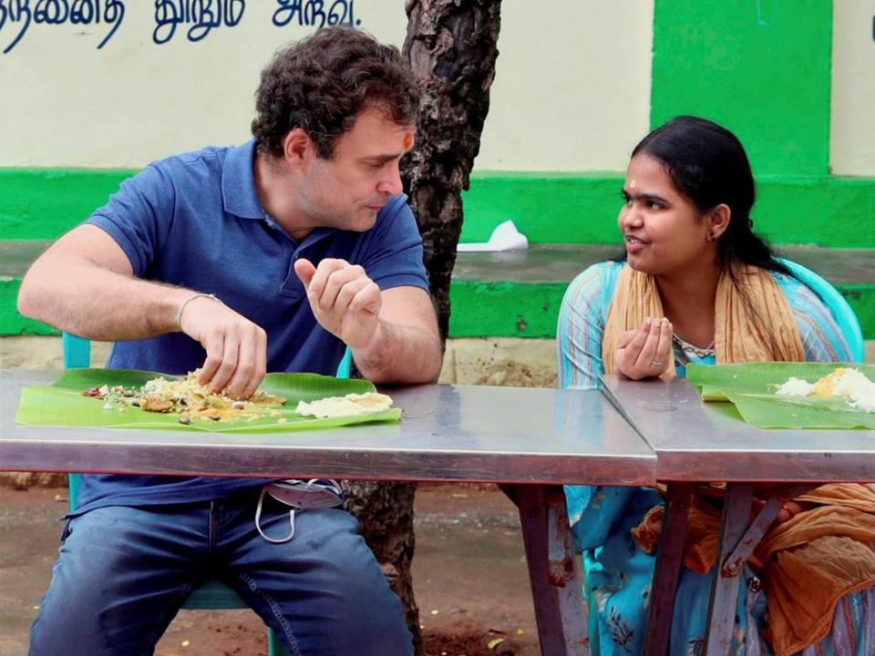 Congress leader Rahul Gandhi takes part in Pongal celebrations in Madurai district, Thursday, 14 January, 2021.