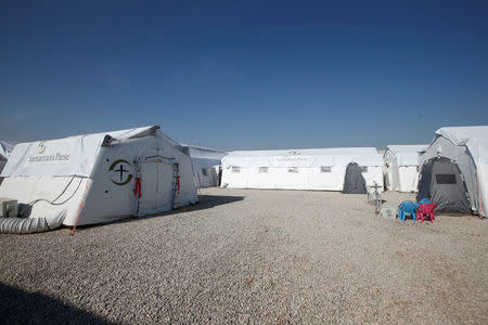 A new high-tech field hospital for civilians and soldiers wounded in the clashes is seen in Bartella, Iraq, January 14, 2017. REUTERS/Azad Lashkari