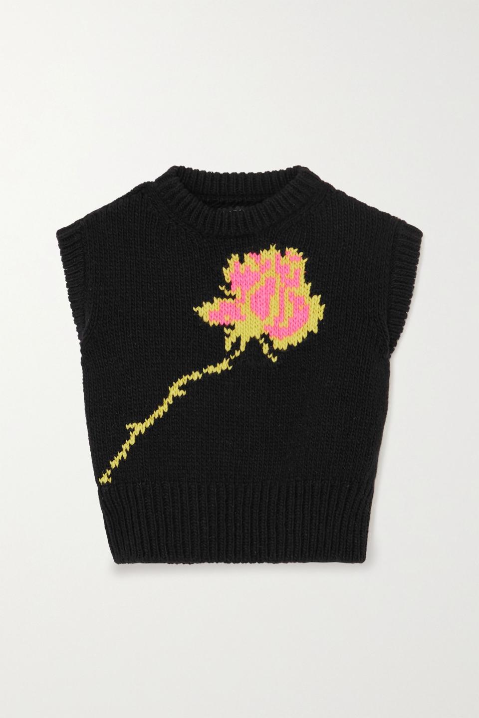 3) Intarsia Wool Sweater