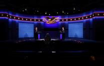 U.S. President Donald Trump and Democratic presidential nominee Joe Biden participate in their first 2020 presidential campaign debate in Cleveland