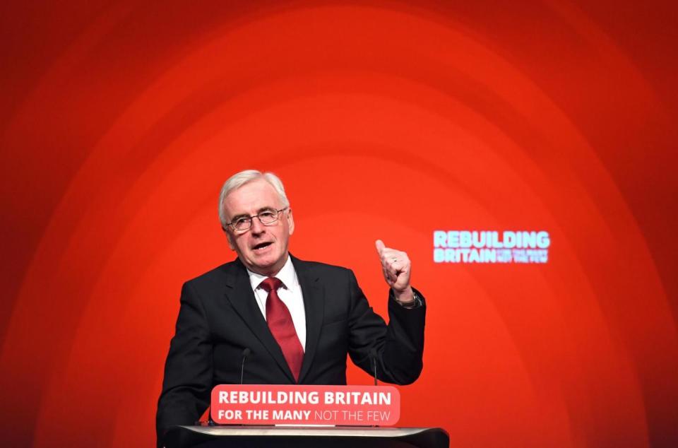 Shadow Chancellor of the Exchequer John McDonnell (PA Wire/PA Images)