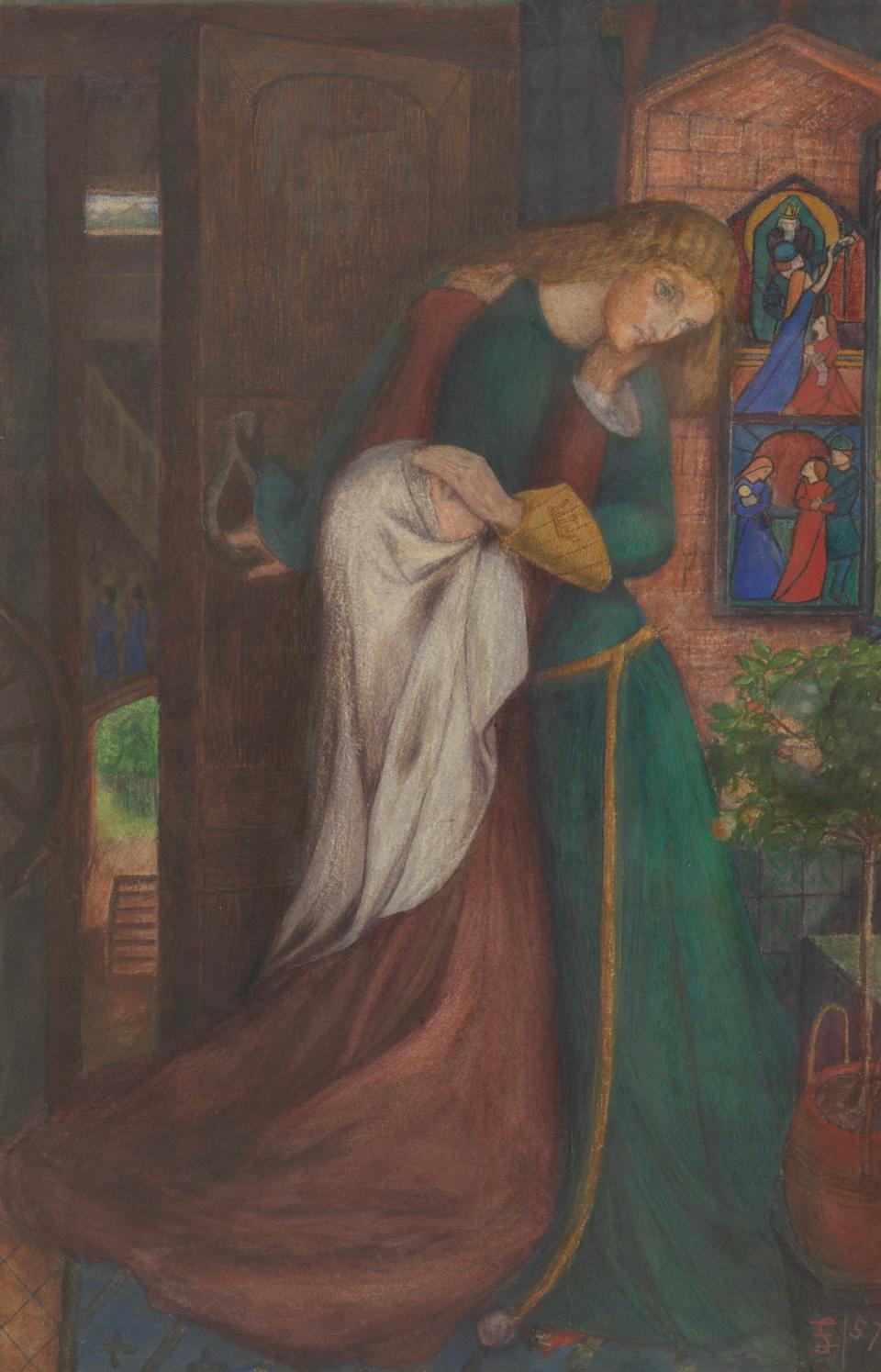 Elizabeth Siddal's Lady Clare (1854-1857) based on Tennyson's poem - Jaiwana Monaghan