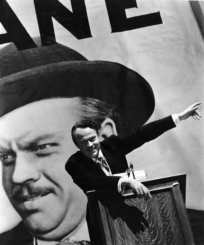 <a href="http://movies.yahoo.com/movie/citizen-kane/" data-ylk="slk:CITIZEN KANE;elm:context_link;itc:0;sec:content-canvas" class="link ">CITIZEN KANE</a> (1941) <br>Directed by: <span>Orson Welles</span> <br> Starring: <span>Orson Welles</span>, <span>Joseph Cotten</span> and <span>Dorothy Comingore</span>