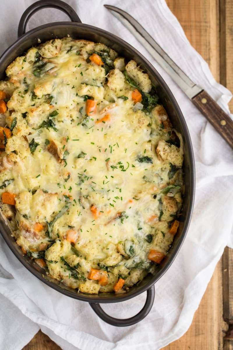 Sweet Potato & Spinach Breakfast Strata