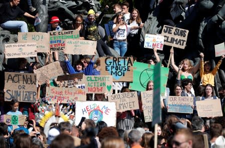 Fridays for Future climate change action protest in Paris