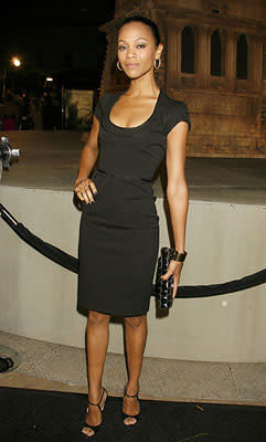 Zoe Saldana at the Los Angeles premiere of Paramount Pictures' Cloverfield