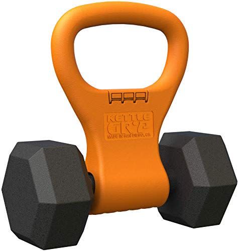 10) Kettle Gryp - Kettlebell Adjustable Portable Weight Grip Travel Workout Equipment Gear for Gym Bag, Crossfit WOD, Weightlifting, Bodybuilding, Lose Weight | Clamps to Dumbbells | Made in U.S.A.