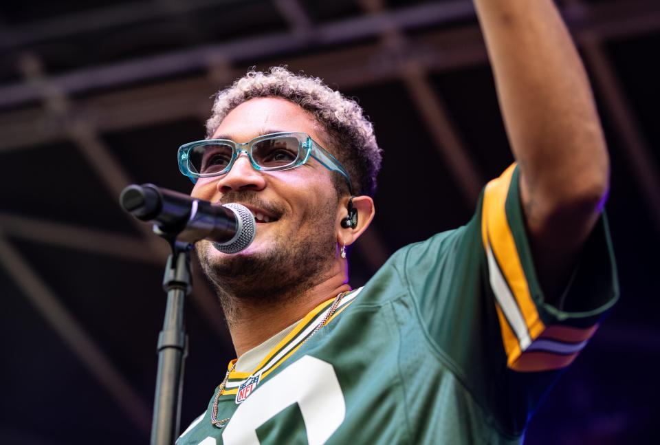 Bryce Vine, shown on July 15, 2023, in Ashwaubenon, Wis., is the headliner for FSU's Homecoming Live on Oct. 20, 2023.