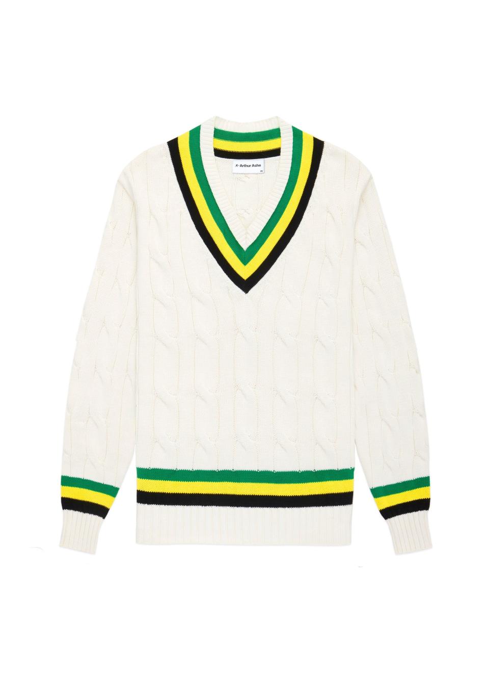 Arthur Ashe Cable-Knit Tennis Sweater (Preorder)