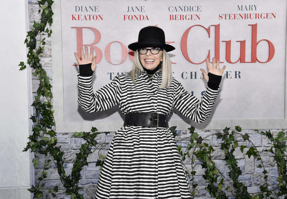 Diane Keaton attends the premiere of "Book Club: The Next Chapter" at AMC Lincoln Square on Monday, May 8, 2023, in New York. (Photo by Evan Agostini/Invision/AP)