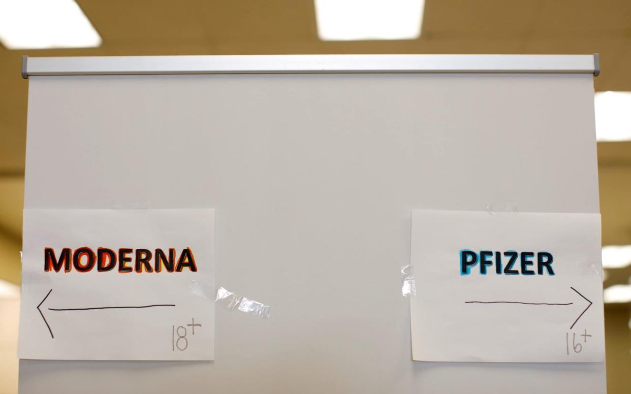 The mRNA jabs were found to induce 'broadly neutralising' antibodies that could protect against other coronaviruses as well as Sars-CoV-2, which causes Covid-19  - Mike Blake/Reuters