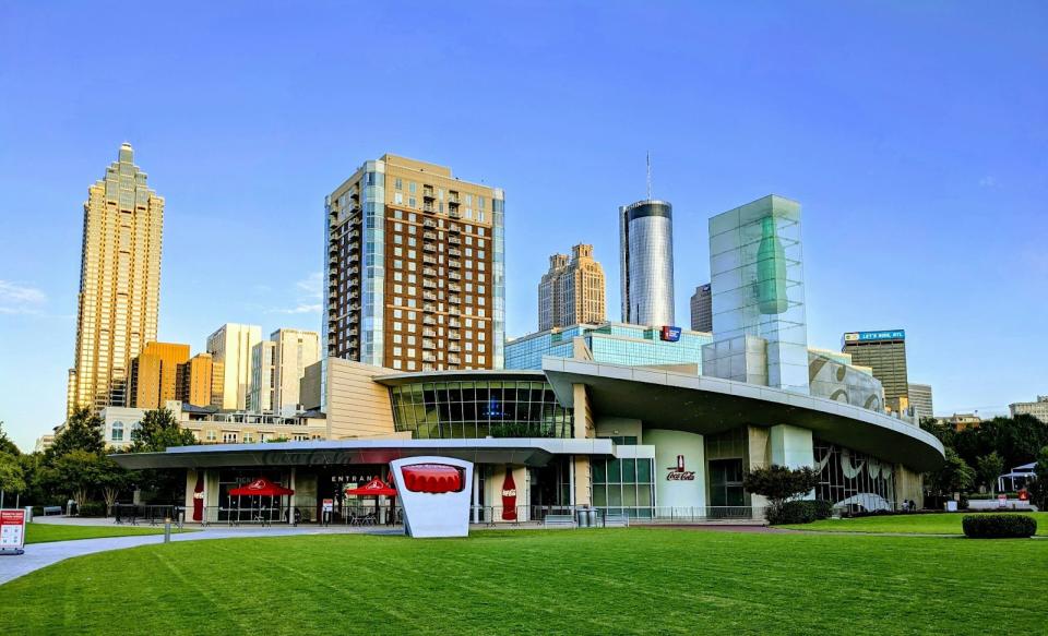Atlanta might be a great destination for moms that love the city or history.
pictured: the World of Coca Cola