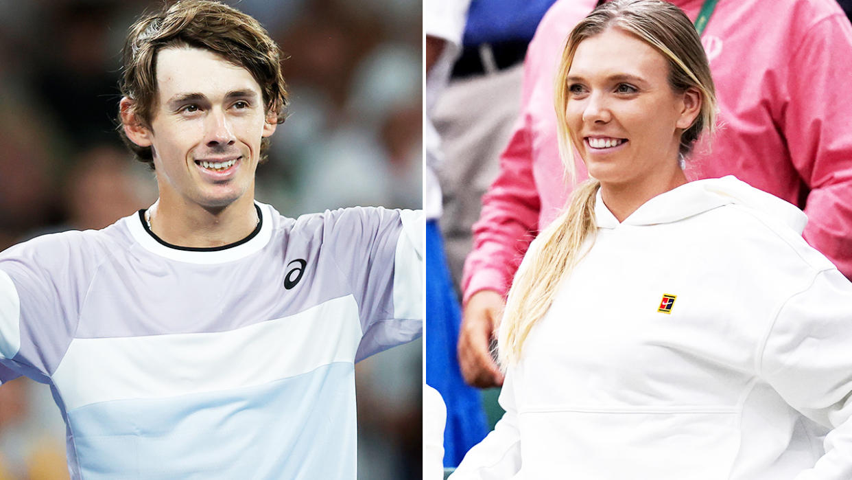 Alex de Minaur and Katie Boulter, pictured here at the Australian Open.