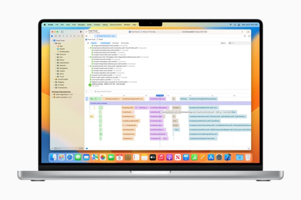 ▲Xcode 14簡化開發流程，透過更高字串處理能力與自動化編譯，讓開發者能更快完成打造一款app