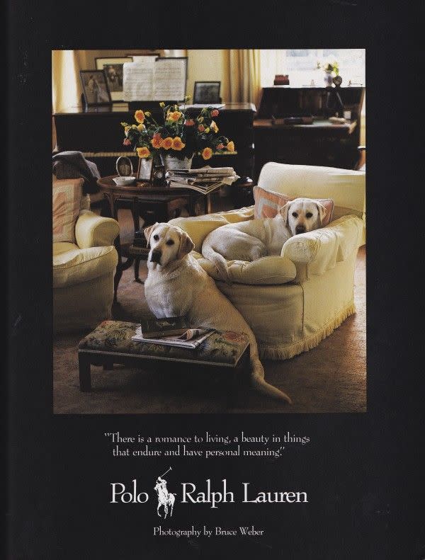 Publicité pour la collection Ralph Lauren Home, 1984