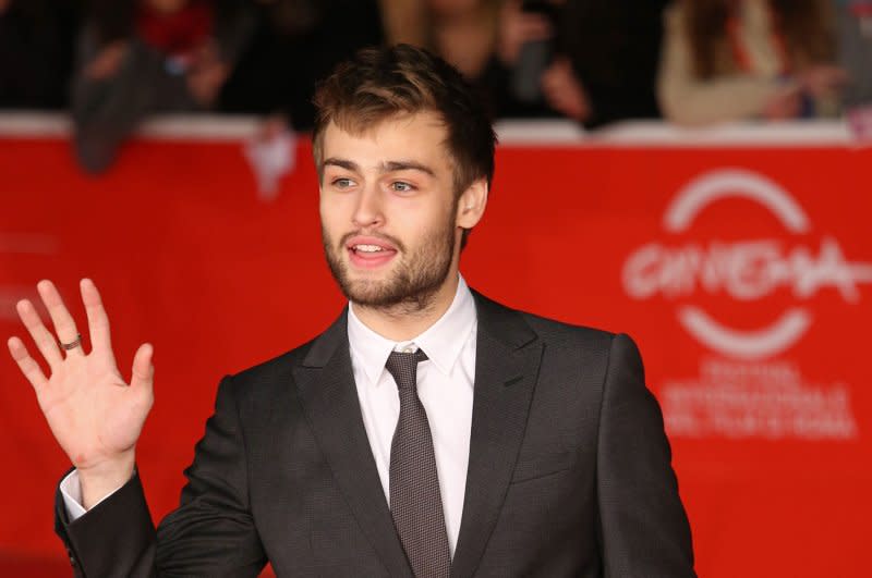 Douglas Booth attends the Rome International Film Festival premiere of "Romeo and Juliet" in 2013. File Photo by David Silpa/UPI