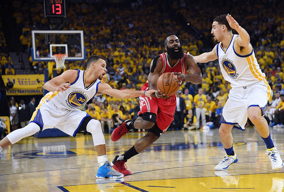 He might not have a 'super-team' around him, but James Harden sounds ready to get to work. (Thearon W. Henderson/Getty Images)