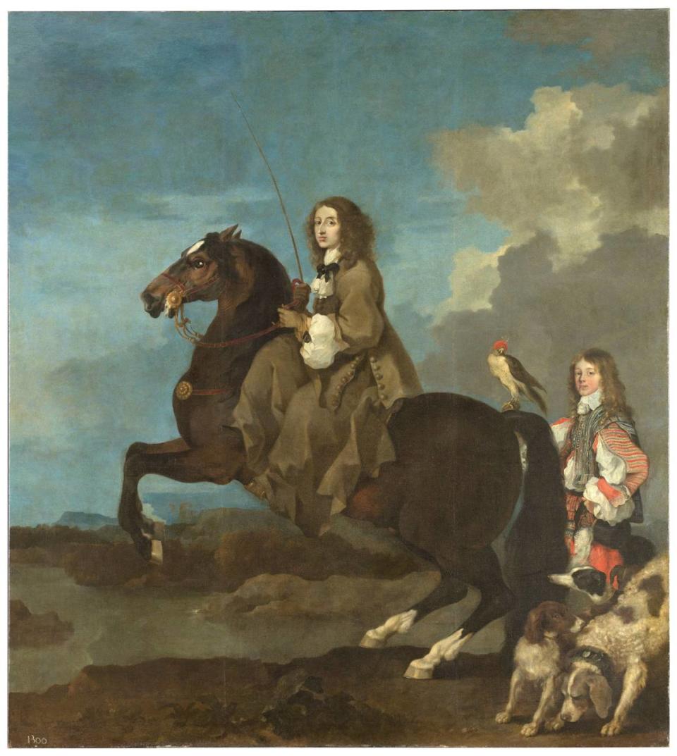 Cristina de Suecia a caballo, por Sébastien Bourdon, 1653-1654.