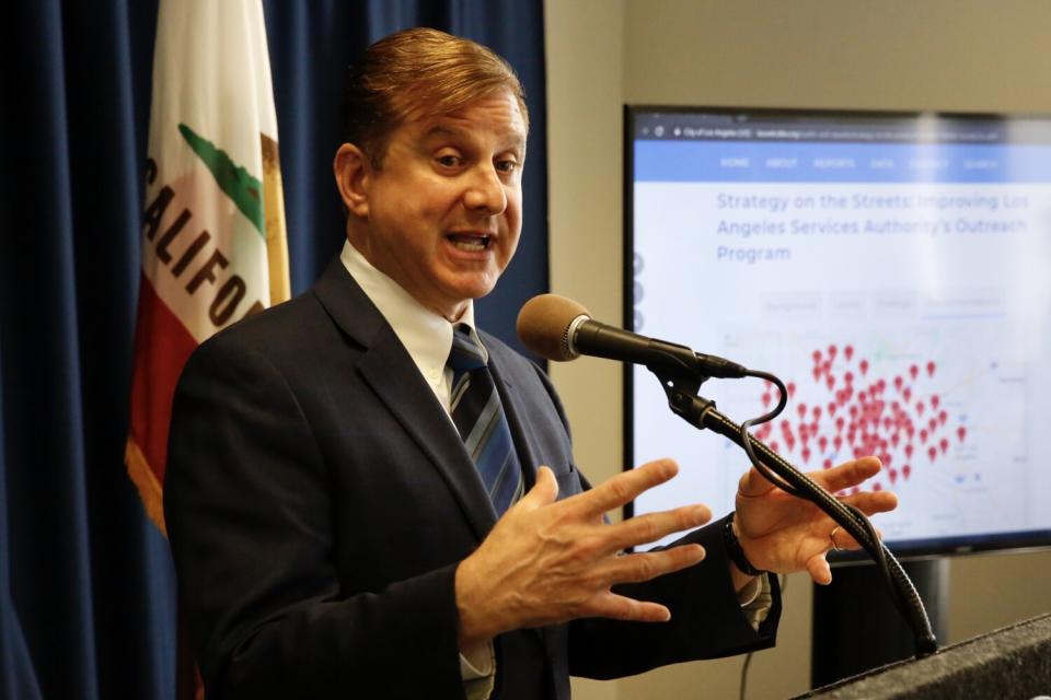 Los Angeles City Controller Ron Galperin speaks about homeless services in 2019.