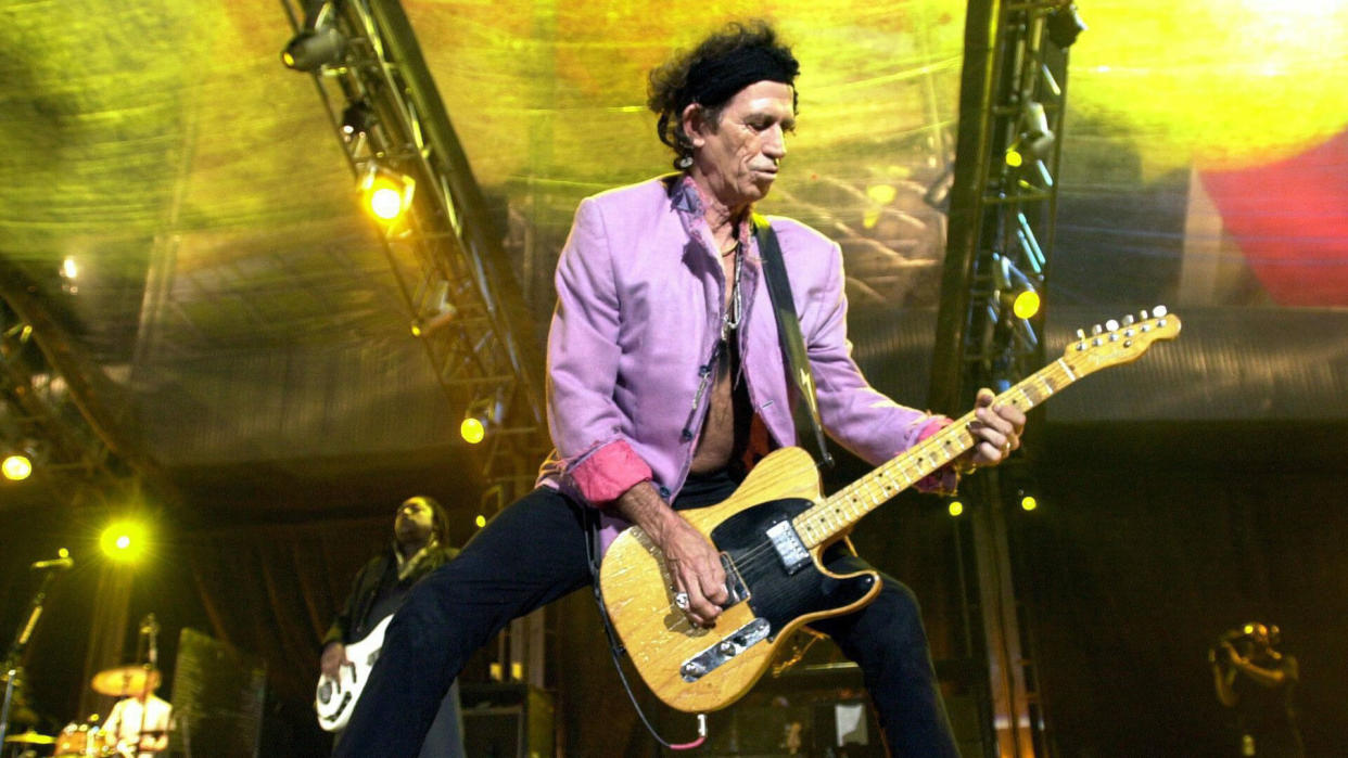 Rolling Stones Guitarist Keith Richards During Their Licks World Tour 2003 Concert First in Spain at San Mames Stadium in Bilbao Late Wednesday 16 June 2003 Epa Photo/efe/luis Tejido Spain BilbaoRolling Stones World Tour 2003 - Jun 2003.