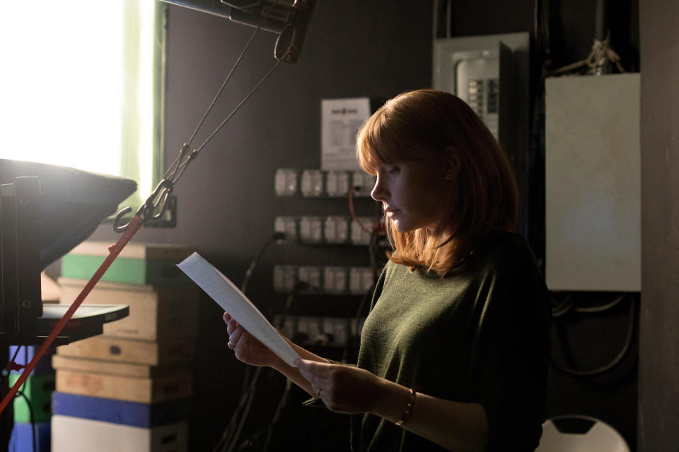 Bryce Dallas Howard on the set of the Apple TV+ documentary 'Dads' (Photo: Apple TV+)