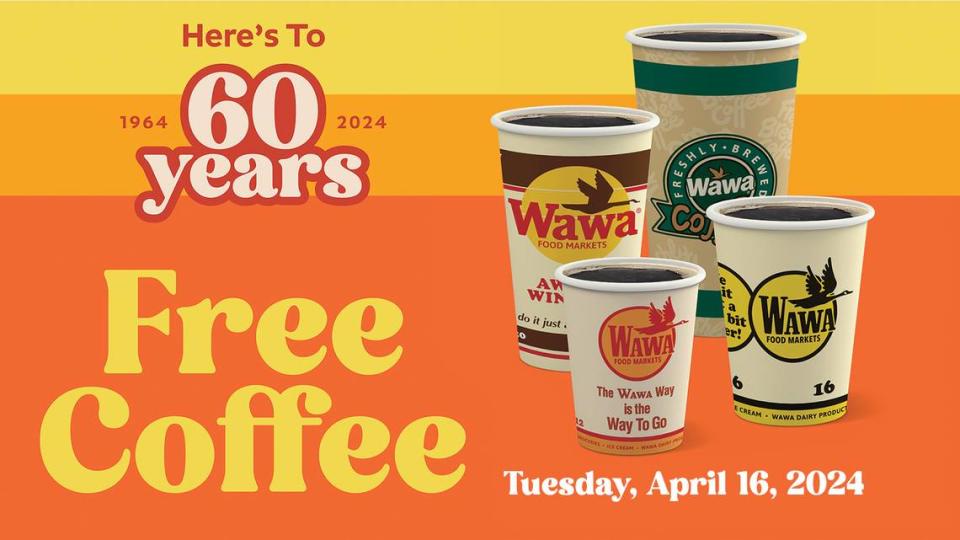 Wawa will treat customers to free coffee served in vintage cups for its 60th anniversary. Photo by Wawa