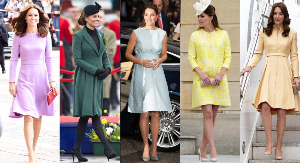 The Duchess of Cambridge has worn numerous looks by Emilia Wickstead over the years [Photos: Getty]