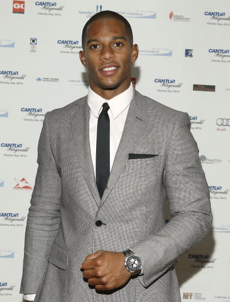 <div class="caption-credit"> Photo by: Getty Images</div><div class="caption-title">The sharp athlete</div>This year's winner of Esquire Magazine's <a href="http://www.esquire.com/the-side/style-guides/best-dressed-nfl-players-2012#slide-1" rel="nofollow noopener" target="_blank" data-ylk="slk:Best dressed player in the NFL;elm:context_link;itc:0;sec:content-canvas" class="link "><i>Best dressed player in the NFL</i></a> was New York Giants wide receiver Victor Cruz, and there's no doubt this <i>Boricua</i> was the right choice. According to the men's monthly, "[it was] not only because he took his Super Bowl victory lap through New York Fashion Week…but because he did it in tailored suits with bold details…by established American designers like Tommy Hilfiger and Calvin Klein."