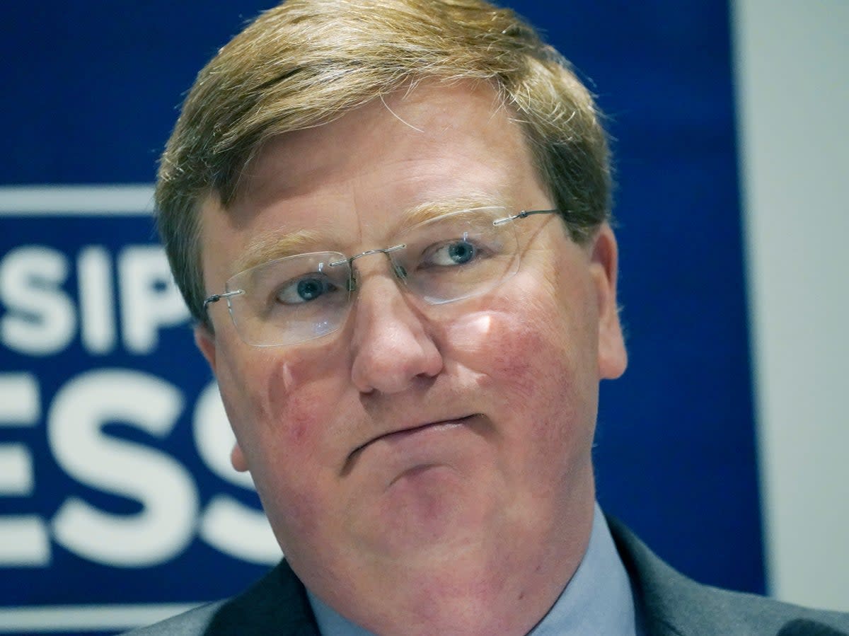 Tate Reeves is hoping to get re-elected as governor of Mississippi on 7 November (AP)