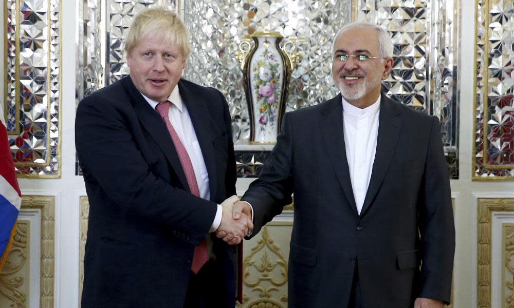 Boris Johnson and Mohammad Javad Zarif