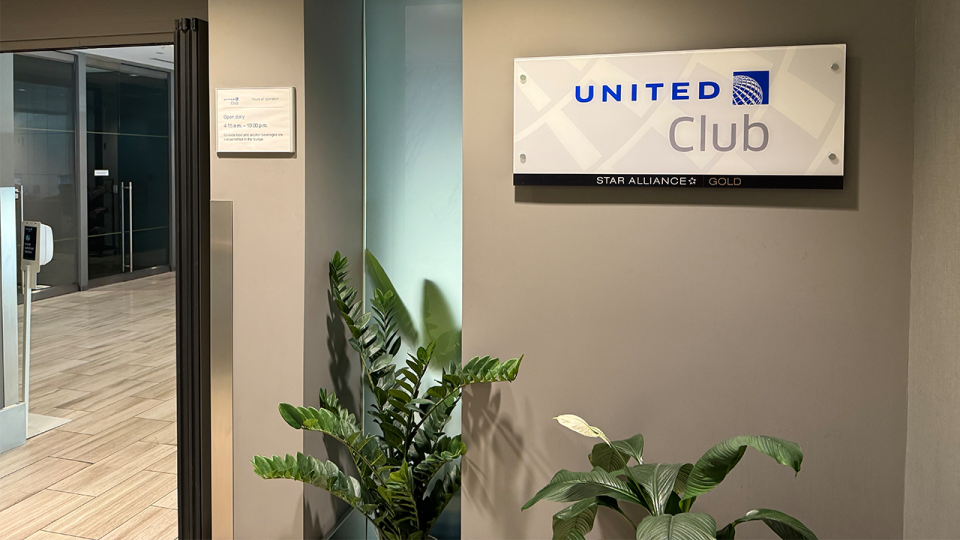 Entrance to the United Club in Seattle. - Kyle Olsen/CNN Underscored