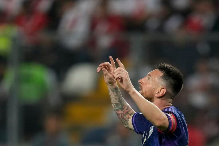 Lionel Messi, la gran figura de la selección argentina en el triunfo 2 a 0 ante Perú