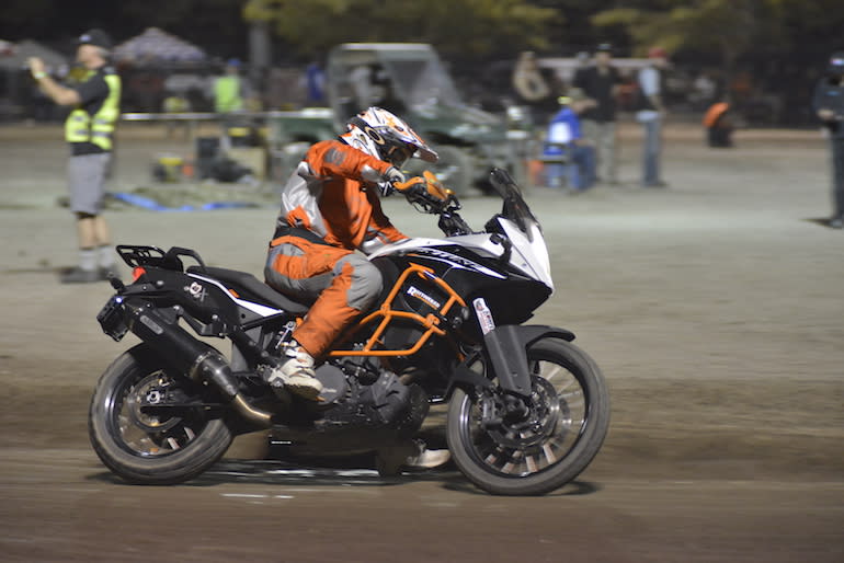 You can even flat track a KTM Adventure bike!